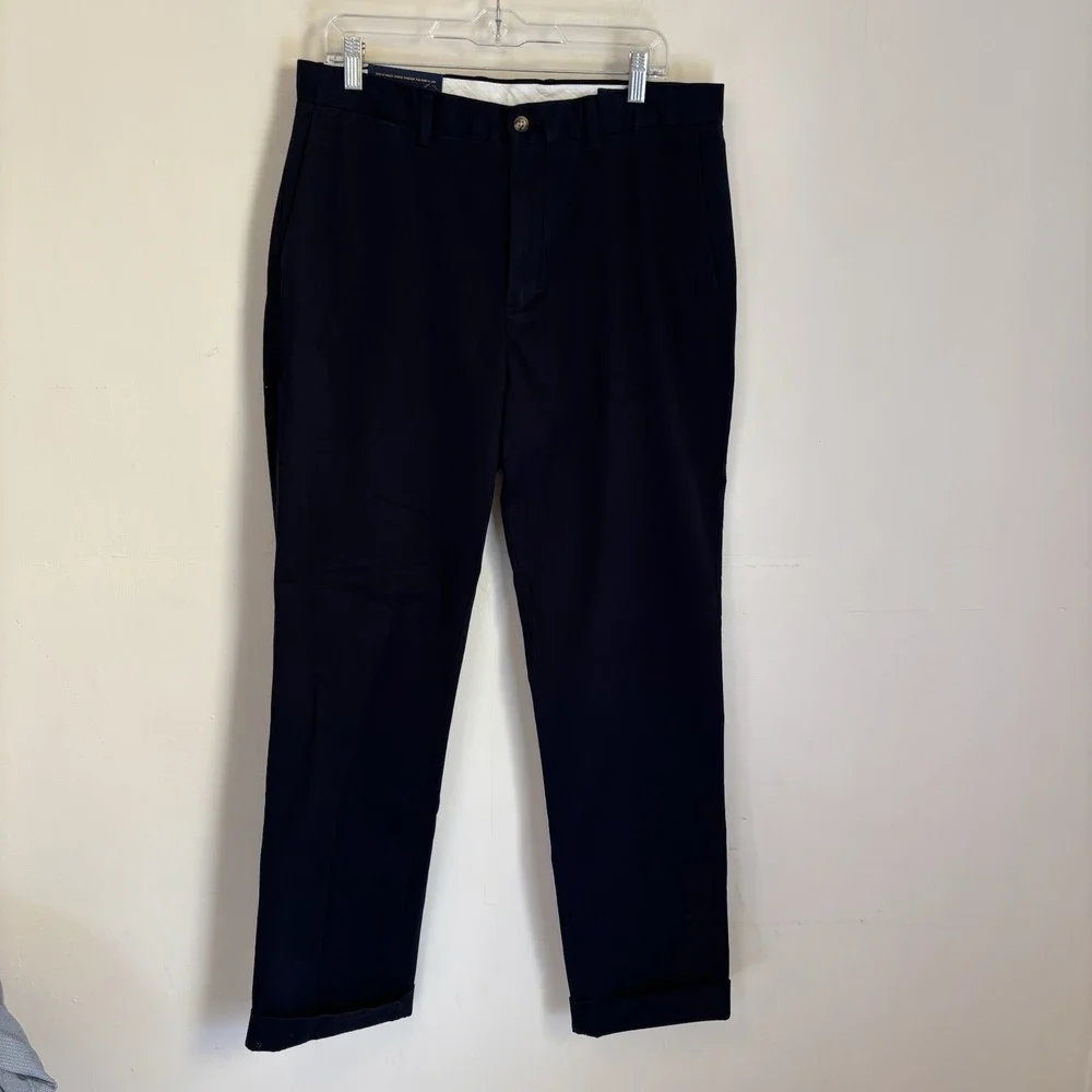 NEW Polo Ralph Lauren Pants Mens 34x34 Blue Classic Fit Chino Stretch Casual
